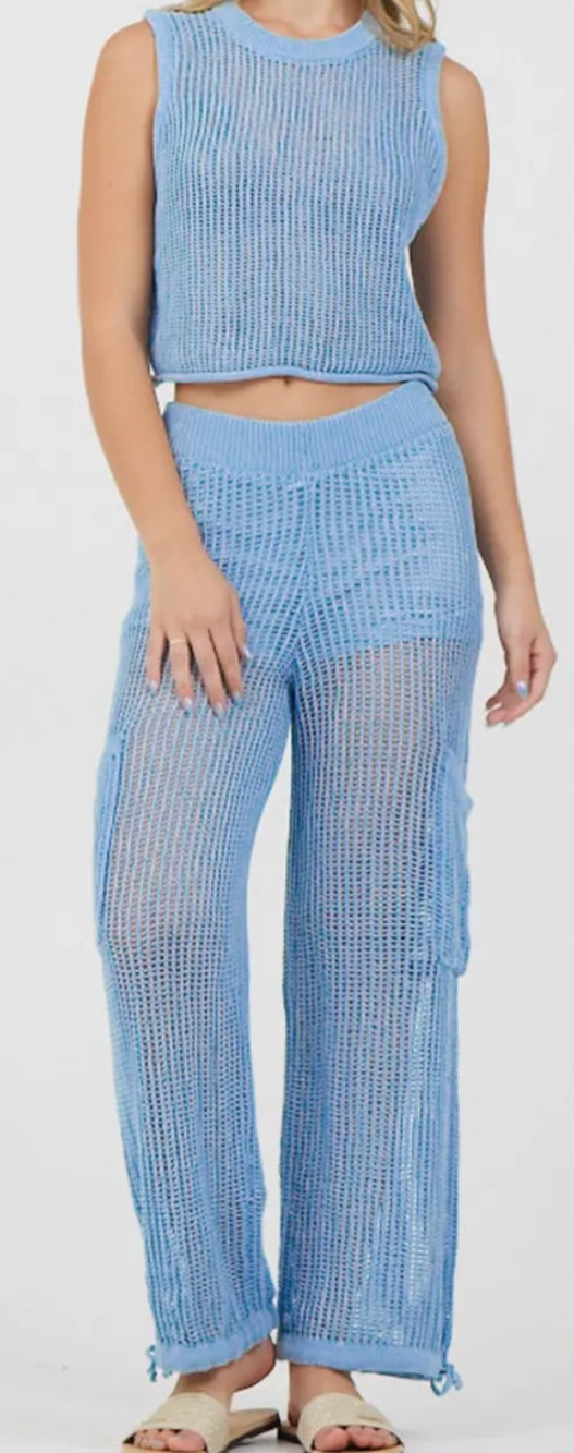 NWT- Vintage Havana Box Knit Cargo Pant and shirt Women's medium